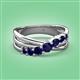 3 - Miesha 0.53 ctw Blue Sapphire Crossover 7 Stone Wedding Band 