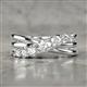3 - Miesha 0.56 ctw Natural Diamond Crossover 7 Stone Wedding Band 