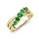 4 - Miesha 0.59 ctw Green Garnet Crossover 7 Stone Wedding Band 
