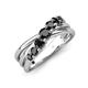 4 - Miesha 0.53 ctw Black Diamond Crossover 7 Stone Wedding Band 