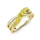 4 - Miesha 0.49 ctw Yellow Diamond Crossover 7 Stone Wedding Band 