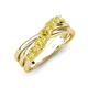 4 - Miesha 0.53 ctw Yellow Sapphire Crossover 7 Stone Wedding Band 