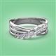 4 - Miesha 0.53 ctw Natural Diamond Crossover 7 Stone Wedding Band 