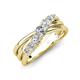 5 - Miesha 0.53 ctw Lab Grown Diamond Crossover 7 Stone Wedding Band 