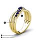 5 - Miesha 0.53 ctw Blue Sapphire Crossover 7 Stone Wedding Band 
