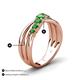 5 - Miesha 0.59 ctw Green Garnet Crossover 7 Stone Wedding Band 