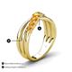 5 - Miesha 0.39 ctw Citrine Crossover 7 Stone Wedding Band 