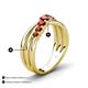 5 - Miesha 0.59 ctw Red Garnet Crossover 7 Stone Wedding Band 