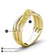 5 - Miesha 0.49 ctw Yellow Diamond Crossover 7 Stone Wedding Band 