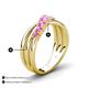5 - Miesha 0.53 ctw Pink Sapphire Crossover 7 Stone Wedding Band 