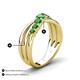 5 - Miesha 0.59 ctw Green Garnet Crossover 7 Stone Wedding Band 