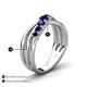 5 - Miesha 0.53 ctw Blue Sapphire Crossover 7 Stone Wedding Band 