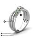 5 - Miesha 0.56 ctw Lab Created Alexandrite Crossover 7 Stone Wedding Band 