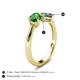 5 - Lysha 1.61 ctw Green Garnet Pear Shape (7x5 mm) & Lab Created Alexandrite Cushion Shape (5.00 mm) Toi Et Moi Engagement Ring 