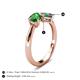 5 - Lysha 1.61 ctw Green Garnet Pear Shape (7x5 mm) & Lab Created Alexandrite Cushion Shape (5.00 mm) Toi Et Moi Engagement Ring 