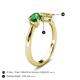 5 - Lysha 1.61 ctw Green Garnet Pear Shape (7x5 mm) & Lab Created Yellow Sapphire Cushion Shape (5.00 mm) Toi Et Moi Engagement Ring 