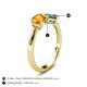 5 - Lysha 1.46 ctw Citrine Pear Shape (7x5 mm) & Lab Created Alexandrite Cushion Shape (5.00 mm) Toi Et Moi Engagement Ring 