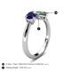 5 - Lysha 1.71 ctw Blue Sapphire Pear Shape (7x5 mm) & Lab Created Alexandrite Cushion Shape (5.00 mm) Toi Et Moi Engagement Ring 