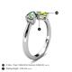 5 - Lysha 1.51 ctw Lab Created Alexandrite Pear Shape (7x5 mm) & Peridot Cushion Shape (5.00 mm) Toi Et Moi Engagement Ring 