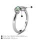 5 - Lysha 1.43 ctw Lab Created Alexandrite Pear Shape (7x5 mm) & Moissanite Cushion Shape (5.00 mm) Toi Et Moi Engagement Ring 