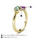 5 - Lysha 1.36 ctw Lab Created Alexandrite Pear Shape (7x5 mm) & Amethyst Cushion Shape (5.00 mm) Toi Et Moi Engagement Ring 