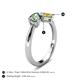 5 - Lysha 1.67 ctw Lab Created Alexandrite Pear Shape (7x5 mm) & Lab Created Yellow Sapphire Cushion Shape (5.00 mm) Toi Et Moi Engagement Ring 