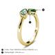 5 - Lysha 1.41 ctw Lab Created Alexandrite Pear Shape (7x5 mm) & Lab Created Emerald Cushion Shape (5.00 mm) Toi Et Moi Engagement Ring 