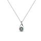 1 - Tessie 0.22 ct Lab Created Alexandrite (3.50 mm) Women Teardrop Solitaire Pendant Necklace 