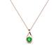 1 - Tessie 0.18 ct Green Garnet (3.50 mm) Women Teardrop Solitaire Pendant Necklace 
