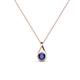 1 - Tessie 0.15 ct Iolite (3.50 mm) Women Teardrop Solitaire Pendant Necklace 
