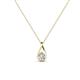 1 - Tessie 0.14 ct Moissanite (3.50 mm) Women Teardrop Solitaire Pendant Necklace 