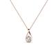 1 - Tessie 0.14 ct Moissanite (3.50 mm) Women Teardrop Solitaire Pendant Necklace 