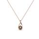 1 - Tessie 0.16 ct Smoky Quartz (3.50 mm) Women Teardrop Solitaire Pendant Necklace 