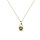 1 - Tessie 0.16 ct Smoky Quartz (3.50 mm) Women Teardrop Solitaire Pendant Necklace 