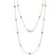 1 - Lien (13 Stn/3mm) Iolite and Diamond on Cable Necklace 