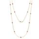 1 - Lien (13 Stn/3mm) Pink Sapphire on Cable Necklace 