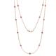 1 - Lien (13 Stn/3mm) Pink Sapphire on Cable Necklace 