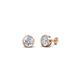 1 - Carys 0.58 ctw Round Moissanite (4.50 mm) Bezel Set Solitaire Stud Earrings 