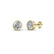 1 - Carys 0.90 ctw Round Moissanite (5.00 mm) Bezel Set Solitaire Stud Earrings 