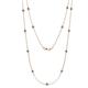 1 - Lien (13 Stn/3mm) Blue Topaz on Cable Necklace 