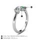 5 - Lysha 1.56 ctw IGI Certified Lab Grown Diamond Pear Shape (7x5 mm) & Lab Created Alexandrite Cushion Shape (5.00 mm) Toi Et Moi Engagement Ring 