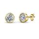 1 - Carys 1.36 ctw Round Moissanite (6.00 mm) Bezel Set Solitaire Stud Earrings 