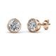 1 - Carys 1.36 ctw Round Moissanite (6.00 mm) Bezel Set Solitaire Stud Earrings 
