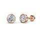 1 - Carys 2.00 ctw Round Moissanite (6.50 mm) Bezel Set Solitaire Stud Earrings 