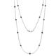 1 - Lien (13 Stn/3mm) Black Diamond on Cable Necklace 