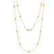 1 - Lien (13 Stn/3mm) Yellow Sapphire on Cable Necklace 