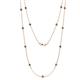 1 - Lien (13 Stn/3mm) Smoky Quartz on Cable Necklace 