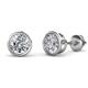 1 - Carys 3.20 ctw Round Moissanite (8.00 mm) Bezel Set Solitaire Stud Earrings 