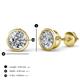 2 - Carys 3.20 ctw Round Moissanite (8.00 mm) Bezel Set Solitaire Stud Earrings 