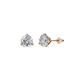 1 - Pema 0.28 ctw (3.50 mm) Round Moissanite Three Prong Martini Solitaire Stud Earrings 